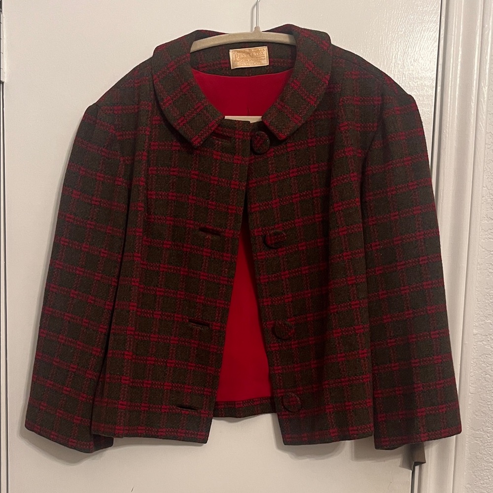 Vintage 1950/1960s Pendleton Women's Plaid Blazer and Skirt